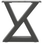vidaXL Πόδια Τραπεζιού Σαλονιού 2 τεμ. Ανθρακί 30x(30-31,3) εκ. Ατσάλι