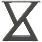 vidaXL Πόδια Τραπεζιού Σαλονιού 2 τεμ. Ανθρακί 40x(30-31,3) εκ. Ατσάλι