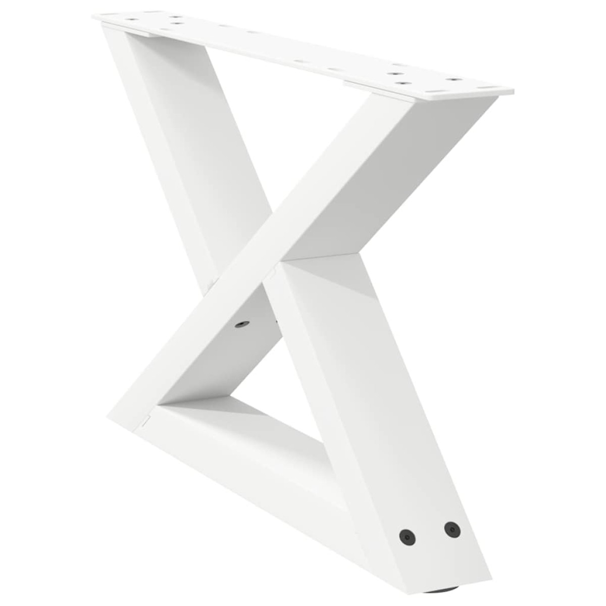 vidaXL Πόδια Τραπεζιού Σαλονιού 2 τεμ. Λευκά 50x(30-31,3) εκ. Ατσάλι