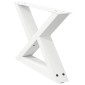 vidaXL Πόδια Τραπεζιού Σαλονιού 2 τεμ. Λευκά 50x(30-31,3) εκ. Ατσάλι