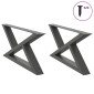vidaXL Πόδια Τραπεζιού Σαλονιού 2 τεμ. Ανθρακί 70x(30-31,3) εκ. Ατσάλι
