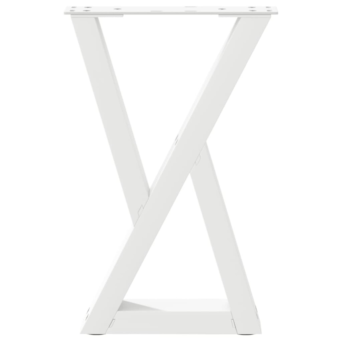 vidaXL Πόδια Τραπεζιού Σαλονιού 2 τεμ. Λευκά 28x(42-43,3) εκ. Ατσάλι