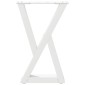 vidaXL Πόδια Τραπεζιού Σαλονιού 2 τεμ. Λευκά 28x(42-43,3) εκ. Ατσάλι