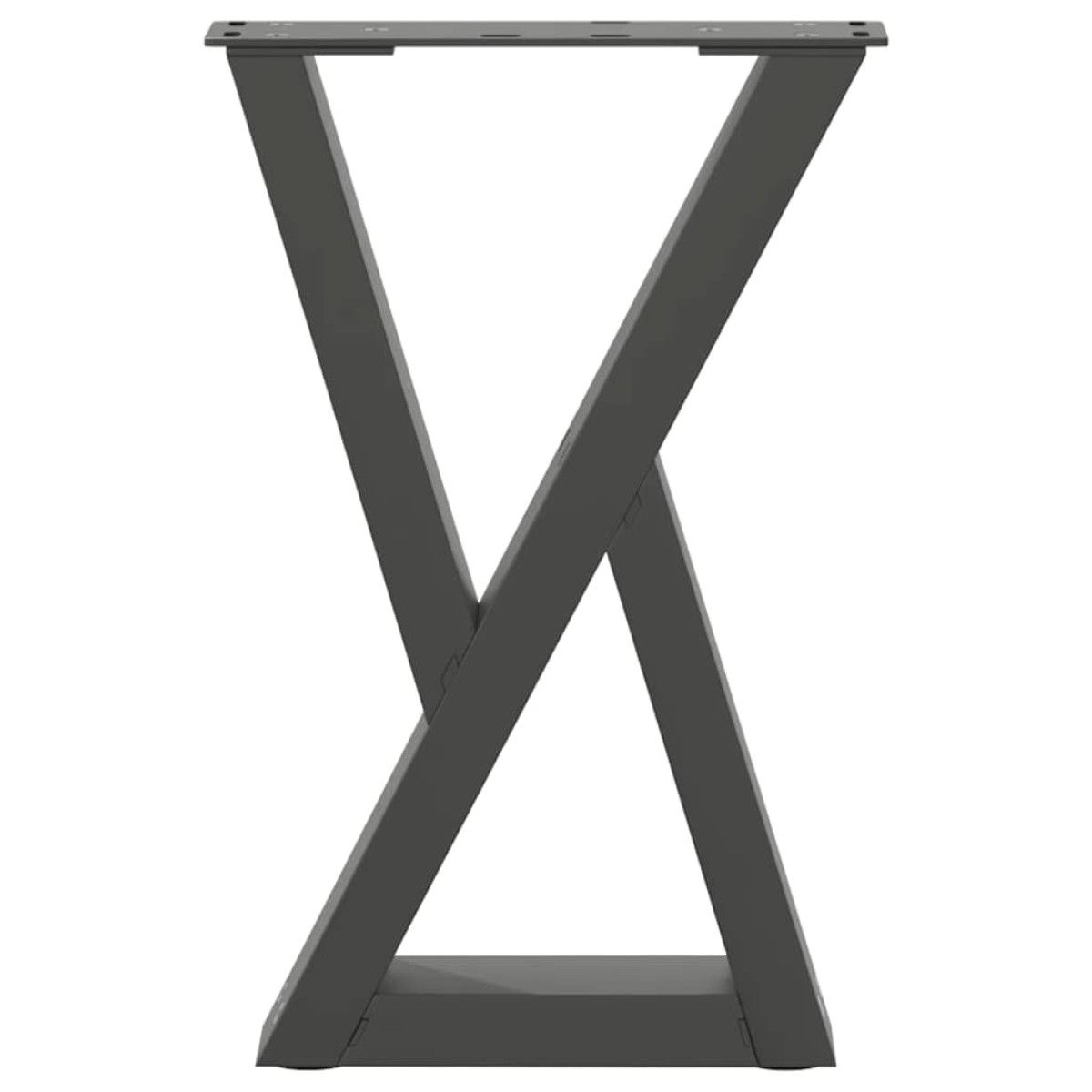 vidaXL Πόδια Τραπεζιού Σαλονιού 2 τεμ. Ανθρακί 28x(42-43,3) εκ. Ατσάλι