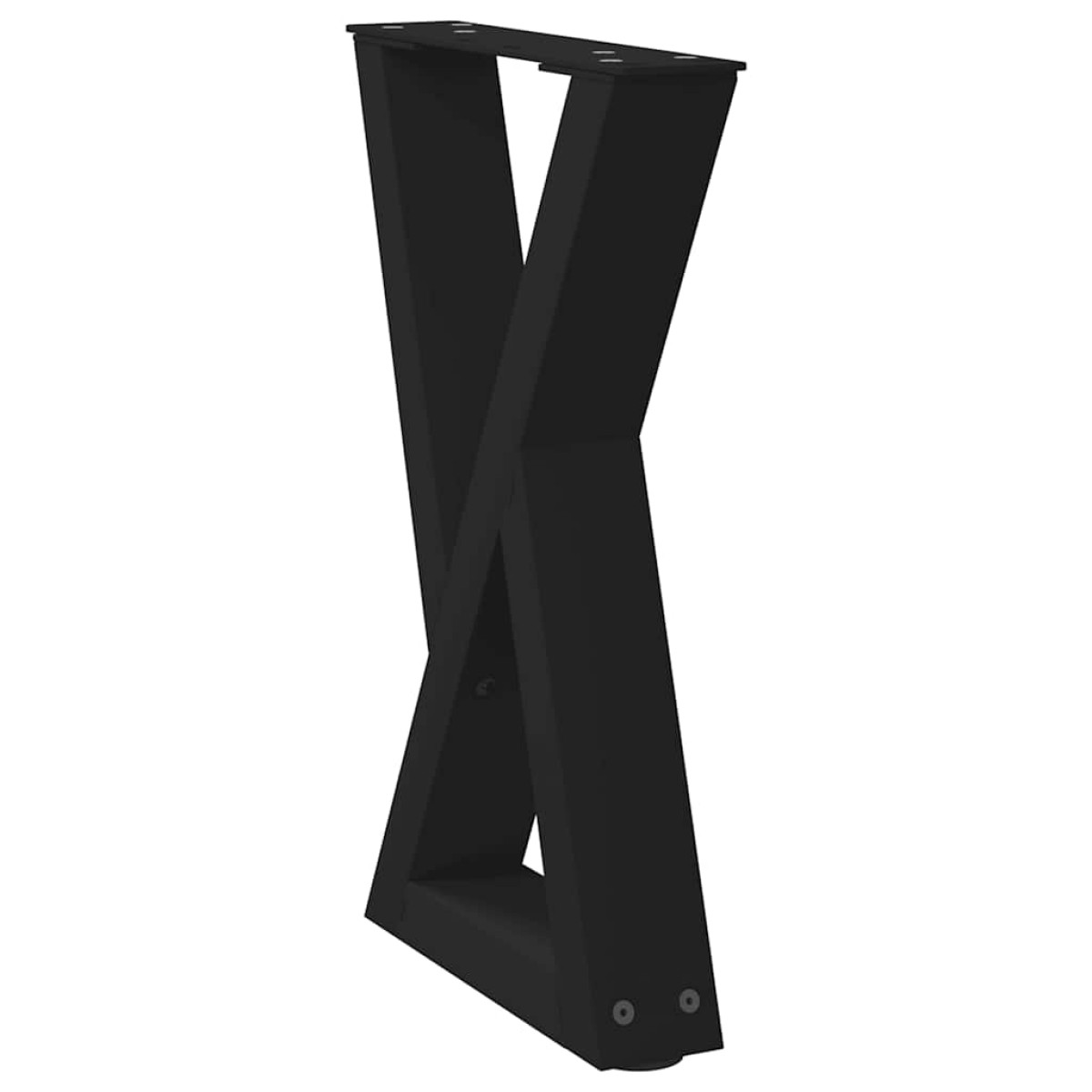vidaXL Πόδια Τραπεζιού Σαλονιού 2 τεμ. Μαύρο 38x(42-43,3) εκ. Ατσάλι