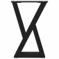 vidaXL Πόδια Τραπεζιού Σαλονιού 2 τεμ. Μαύρο 38x(42-43,3) εκ. Ατσάλι