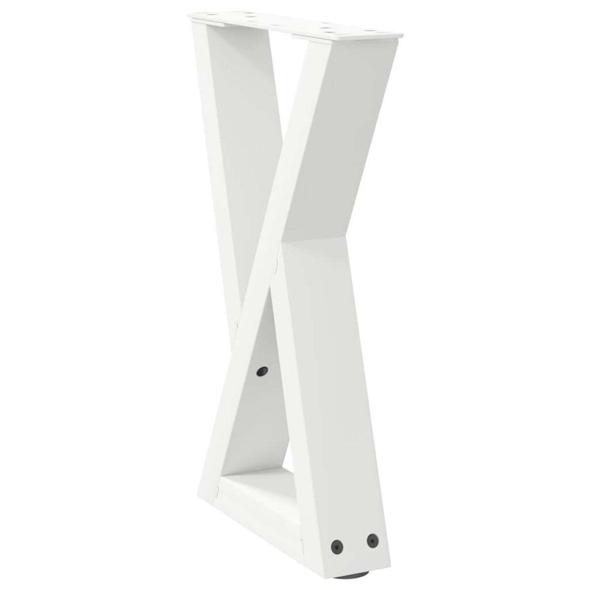 vidaXL Πόδια Τραπεζιού Σαλονιού 2 τεμ. Λευκά 38x(42-43,3) εκ. Ατσάλι