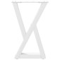vidaXL Πόδια Τραπεζιού Σαλονιού 2 τεμ. Λευκά 38x(42-43,3) εκ. Ατσάλι