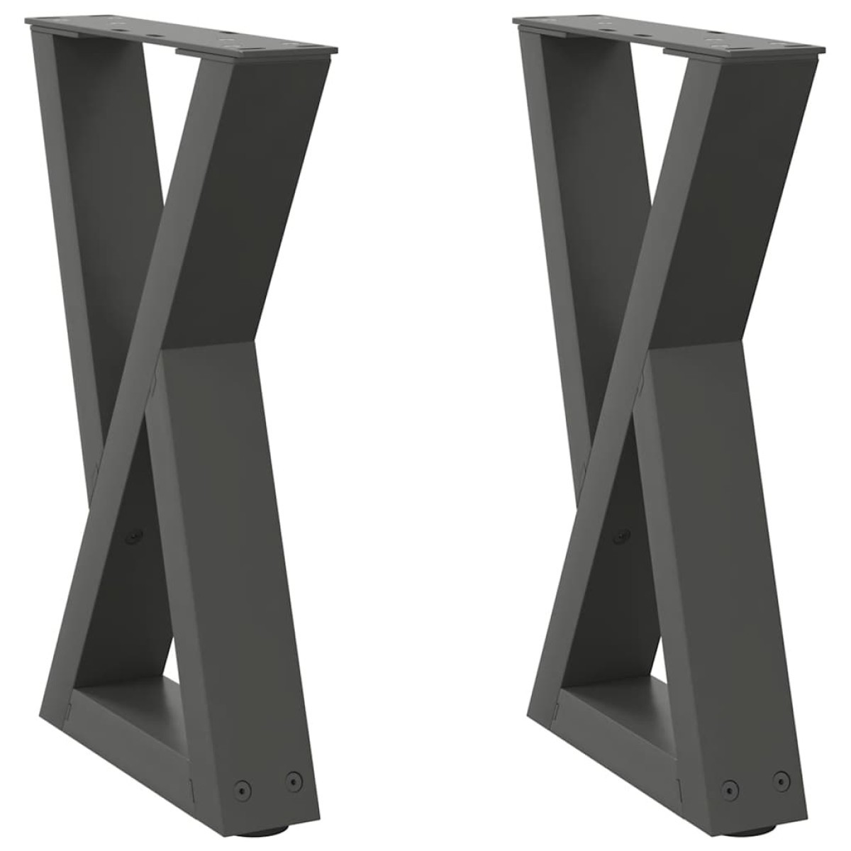 vidaXL Πόδια Τραπεζιού Σαλονιού 2 τεμ. Ανθρακί 38x(42-43,3) εκ. Ατσάλι