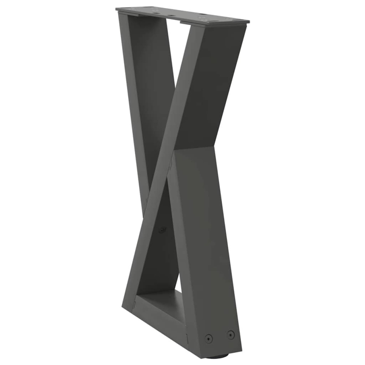 vidaXL Πόδια Τραπεζιού Σαλονιού 2 τεμ. Ανθρακί 38x(42-43,3) εκ. Ατσάλι