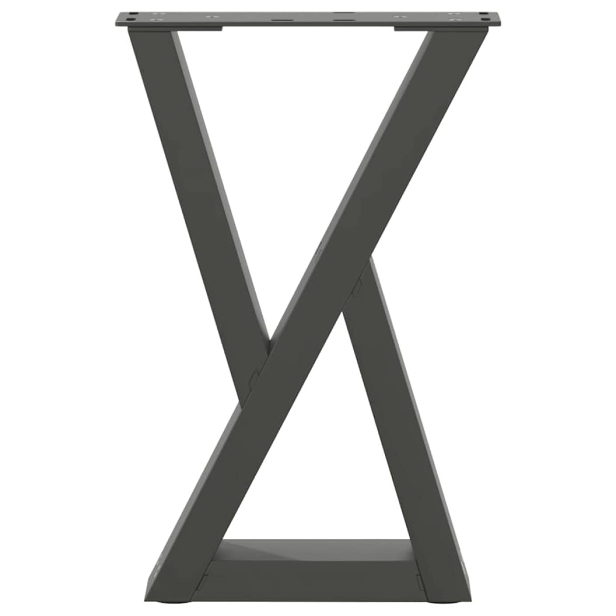 vidaXL Πόδια Τραπεζιού Σαλονιού 2 τεμ. Ανθρακί 38x(42-43,3) εκ. Ατσάλι