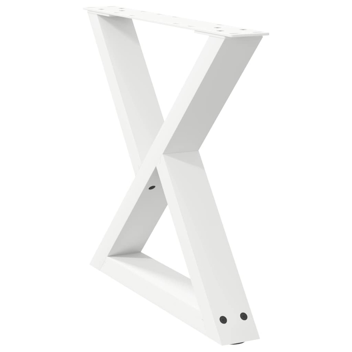 vidaXL Πόδια Τραπεζιού Σαλονιού 2 τεμ. Λευκά 60x(42-43,3) εκ. Ατσάλι