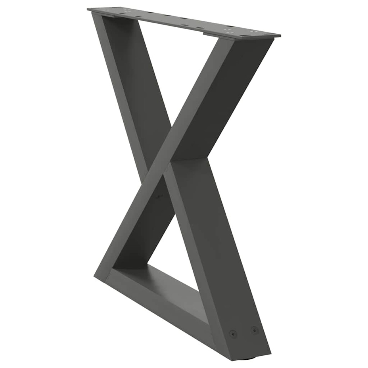 vidaXL Πόδια Τραπεζιού Σαλονιού 2 τεμ. Ανθρακί 60x(42-43,3) εκ. Ατσάλι