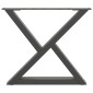 vidaXL Πόδια Τραπεζιού Σαλονιού 2 τεμ. Ανθρακί 60x(42-43,3) εκ. Ατσάλι