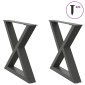 vidaXL Πόδια Τραπεζιού Σαλονιού 2 τεμ. Ανθρακί 60x(42-43,3) εκ. Ατσάλι