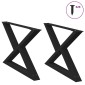 vidaXL Πόδια Τραπεζιού Σαλονιού 2 τεμ. Μαύρο 70x(42-43,3) εκ. Ατσάλι