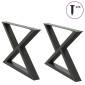 vidaXL Πόδια Τραπεζιού Σαλονιού 2 τεμ. Ανθρακί 70x(42-43,3) εκ. Ατσάλι