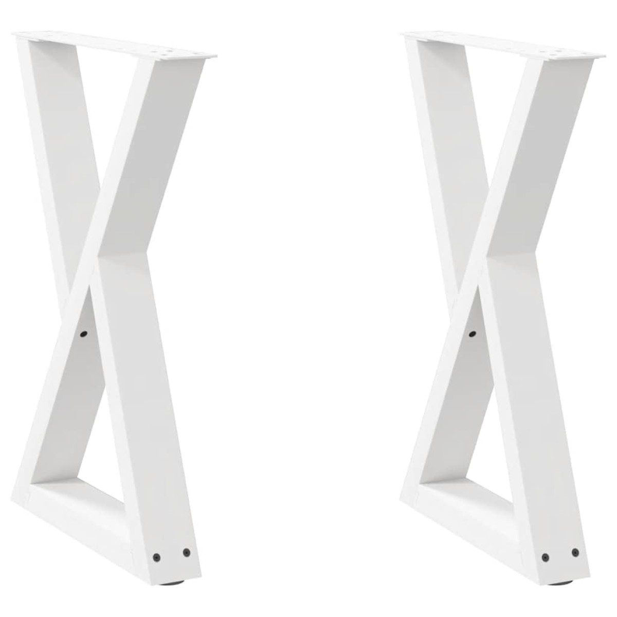 vidaXL Πόδια Τραπεζαρίας 2 τεμ. Λευκά 50x(72-73,3) εκ. Ατσάλι
