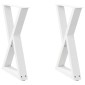 vidaXL Πόδια Τραπεζαρίας 2 τεμ. Λευκά 50x(72-73,3) εκ. Ατσάλι