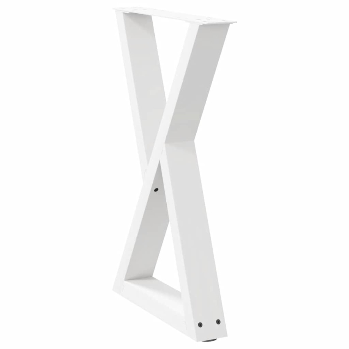 vidaXL Πόδια Τραπεζαρίας 2 τεμ. Λευκά 50x(72-73,3) εκ. Ατσάλι