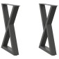 vidaXL Πόδια Τραπεζαρίας 2 τεμ. Ανθρακί 50x(72-73,3) εκ. Ατσάλι