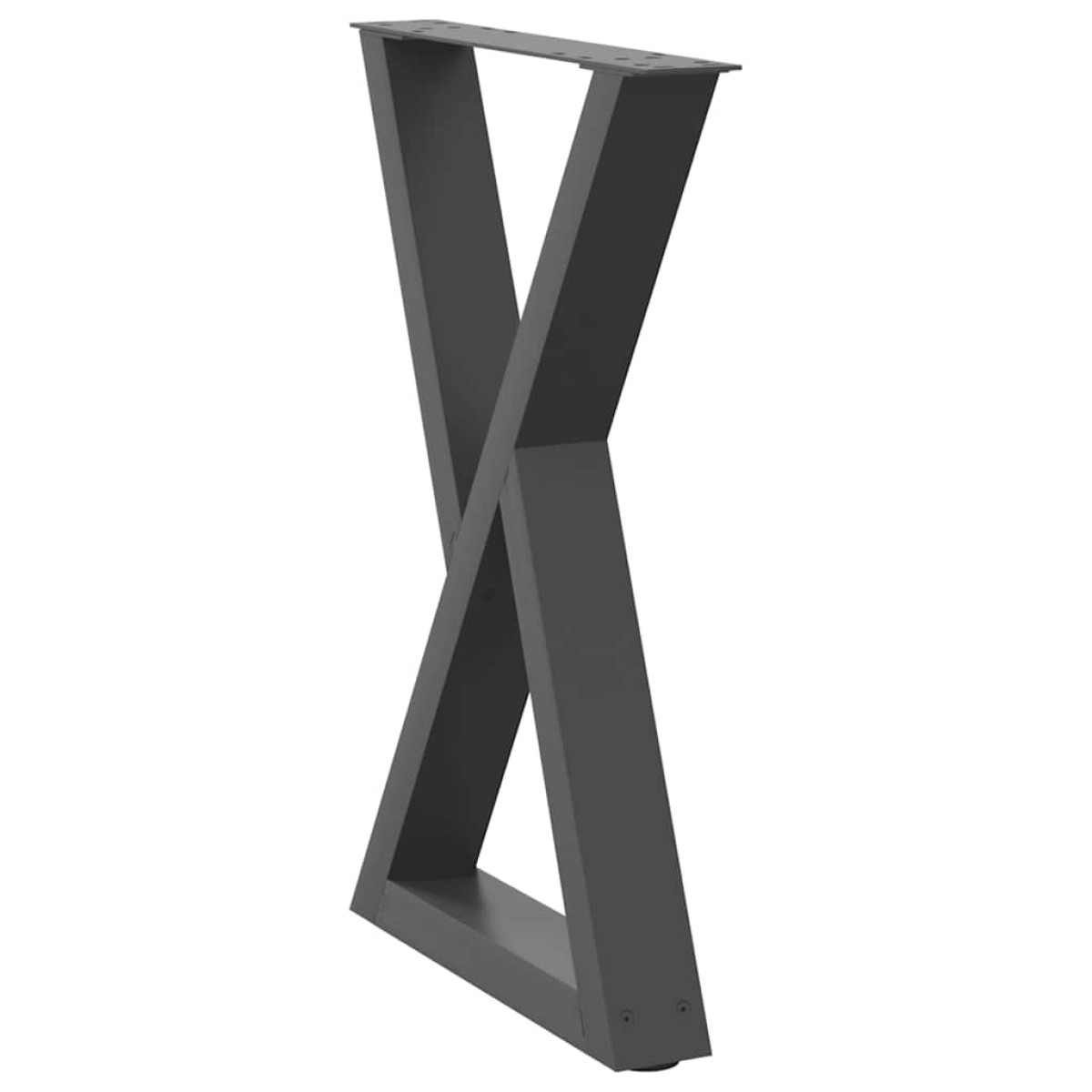 vidaXL Πόδια Τραπεζαρίας 2 τεμ. Ανθρακί 50x(72-73,3) εκ. Ατσάλι