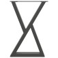 vidaXL Πόδια Τραπεζαρίας 2 τεμ. Ανθρακί 50x(72-73,3) εκ. Ατσάλι