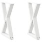 vidaXL Πόδια Τραπεζαρίας 2 τεμ. Λευκά 60x(72-73,3) εκ. Ατσάλι