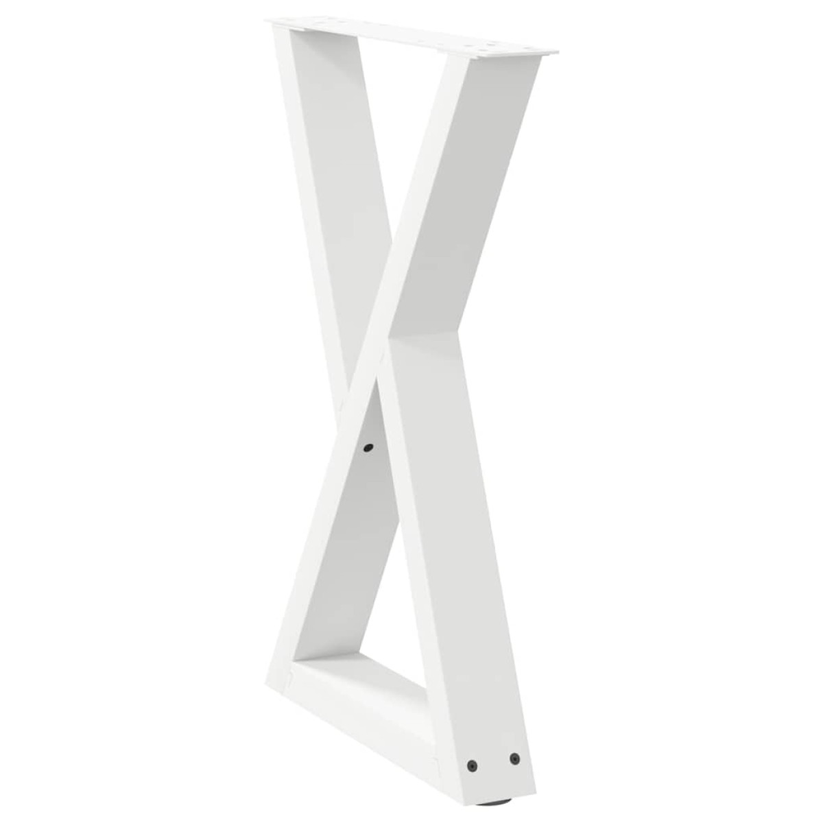 vidaXL Πόδια Τραπεζαρίας 2 τεμ. Λευκά 60x(72-73,3) εκ. Ατσάλι