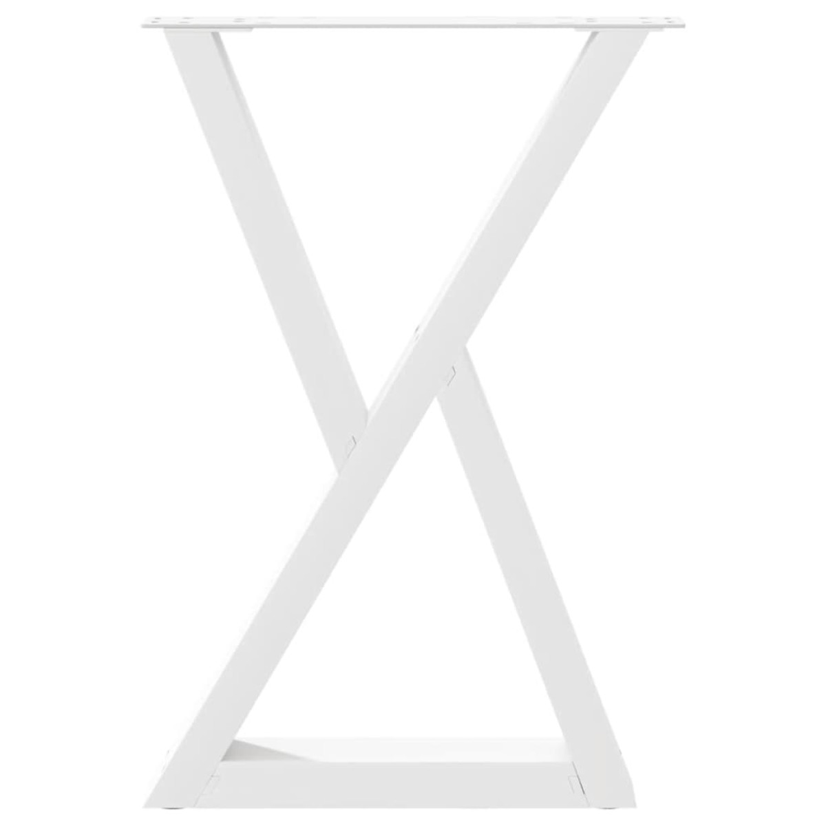vidaXL Πόδια Τραπεζαρίας 2 τεμ. Λευκά 60x(72-73,3) εκ. Ατσάλι