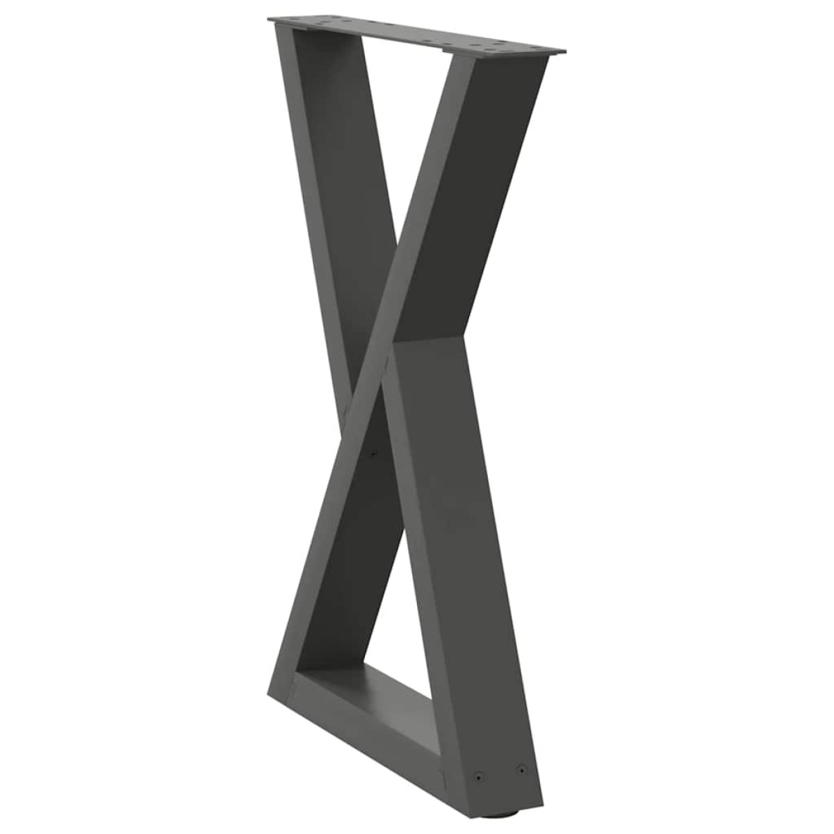 vidaXL Πόδια Τραπεζαρίας 2 τεμ. Ανθρακί 60x(72-73,3) εκ. Ατσάλι