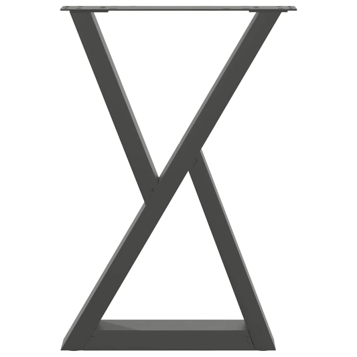 vidaXL Πόδια Τραπεζαρίας 2 τεμ. Ανθρακί 60x(72-73,3) εκ. Ατσάλι