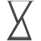 vidaXL Πόδια Τραπεζαρίας 2 τεμ. Ανθρακί 60x(72-73,3) εκ. Ατσάλι