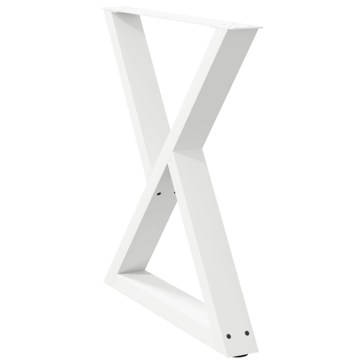 vidaXL Πόδια Τραπεζαρίας 2 τεμ. Λευκά 70x(72-73,3) εκ. Ατσάλι