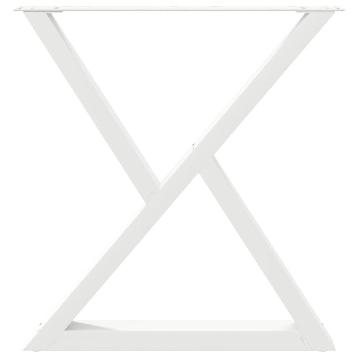 vidaXL Πόδια Τραπεζαρίας 2 τεμ. Λευκά 70x(72-73,3) εκ. Ατσάλι