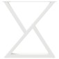 vidaXL Πόδια Τραπεζαρίας 2 τεμ. Λευκά 70x(72-73,3) εκ. Ατσάλι