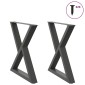 vidaXL Πόδια Τραπεζαρίας 2 τεμ. Ανθρακί 70x(72-73,3) εκ. Ατσάλι