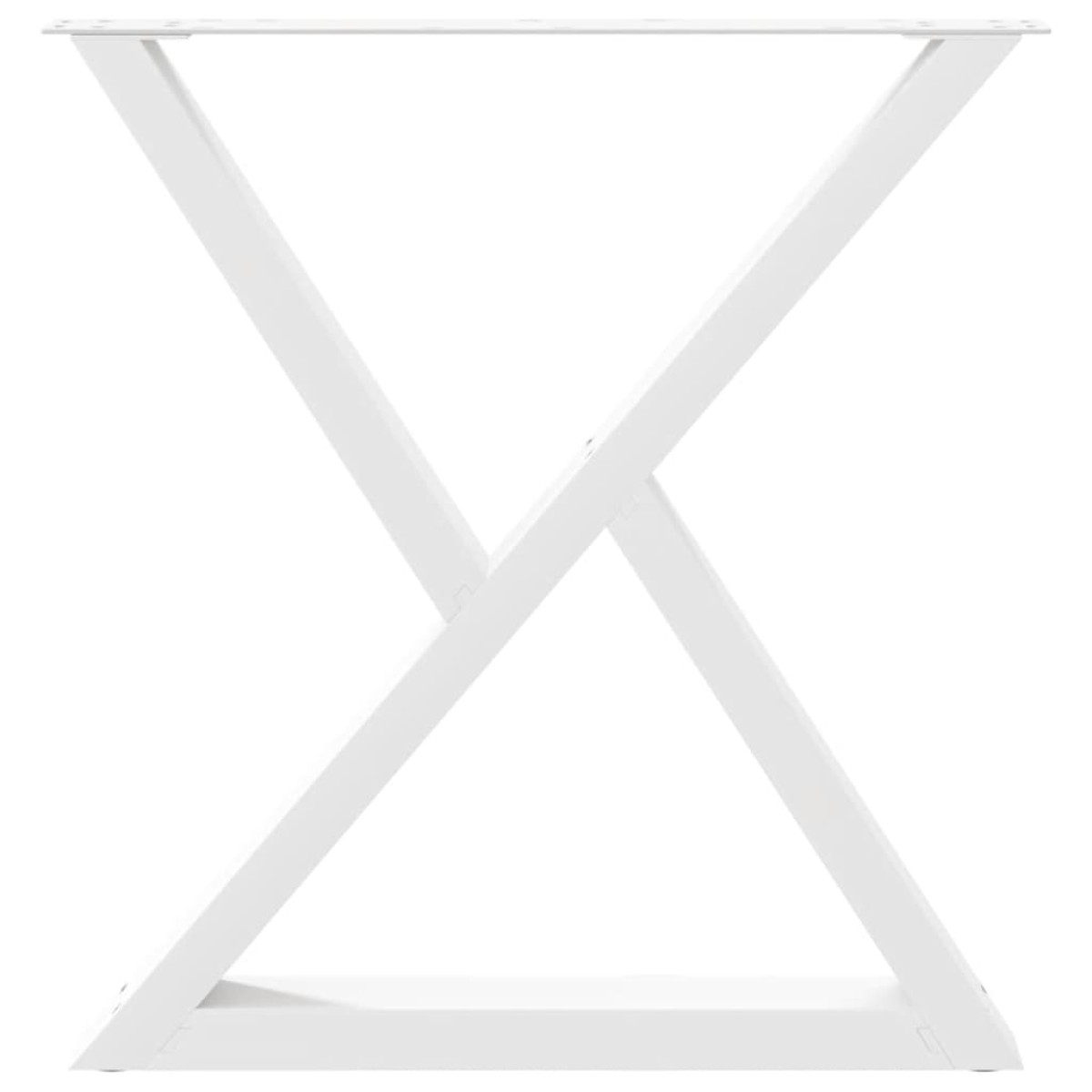 vidaXL Πόδια Τραπεζαρίας 2 τεμ. Λευκά 80x(72-73,3) εκ. Ατσάλι