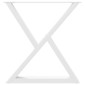 vidaXL Πόδια Τραπεζαρίας 2 τεμ. Λευκά 80x(72-73,3) εκ. Ατσάλι