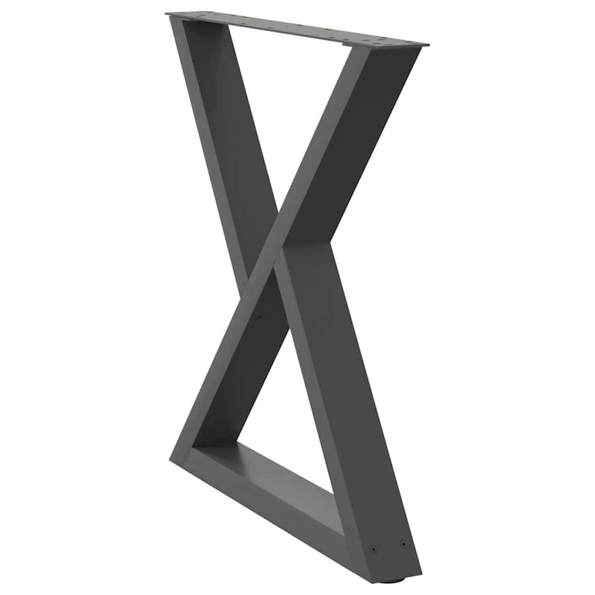 vidaXL Πόδια Τραπεζαρίας 2 τεμ. Ανθρακί 80x(72-73,3) εκ. Ατσάλι