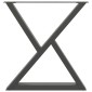 vidaXL Πόδια Τραπεζαρίας 2 τεμ. Ανθρακί 80x(72-73,3) εκ. Ατσάλι