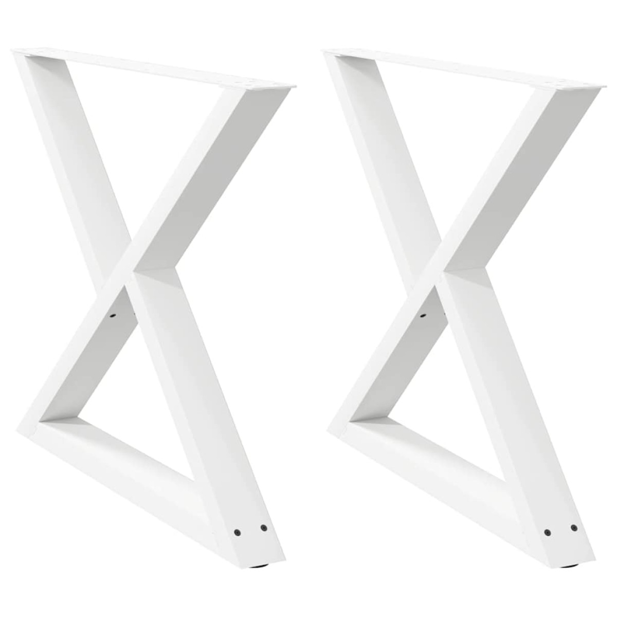 vidaXL Πόδια Τραπεζαρίας 2 τεμ. Λευκά 90x(72-73,3) εκ. Ατσάλι