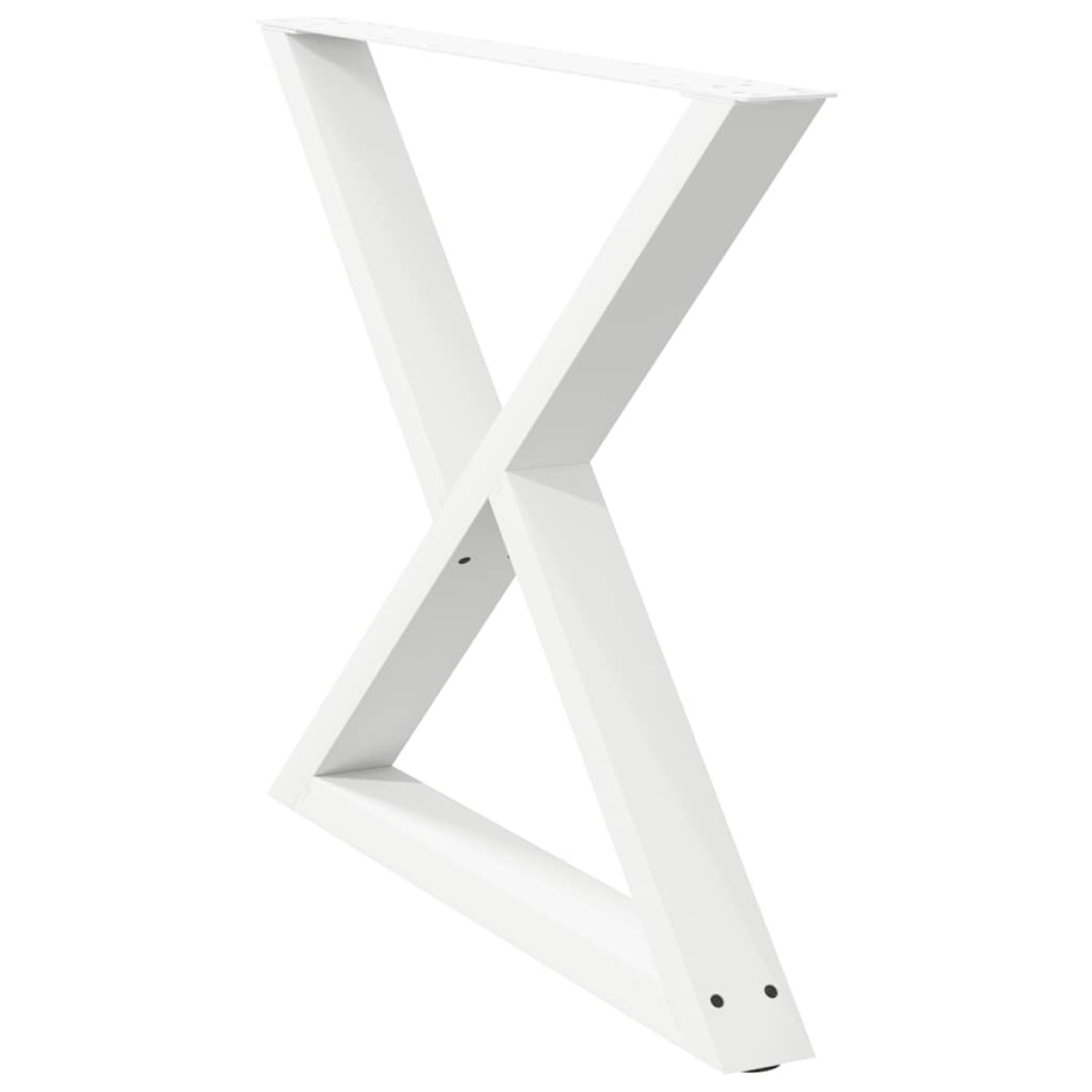 vidaXL Πόδια Τραπεζαρίας 2 τεμ. Λευκά 90x(72-73,3) εκ. Ατσάλι