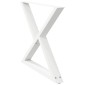 vidaXL Πόδια Τραπεζαρίας 2 τεμ. Λευκά 90x(72-73,3) εκ. Ατσάλι