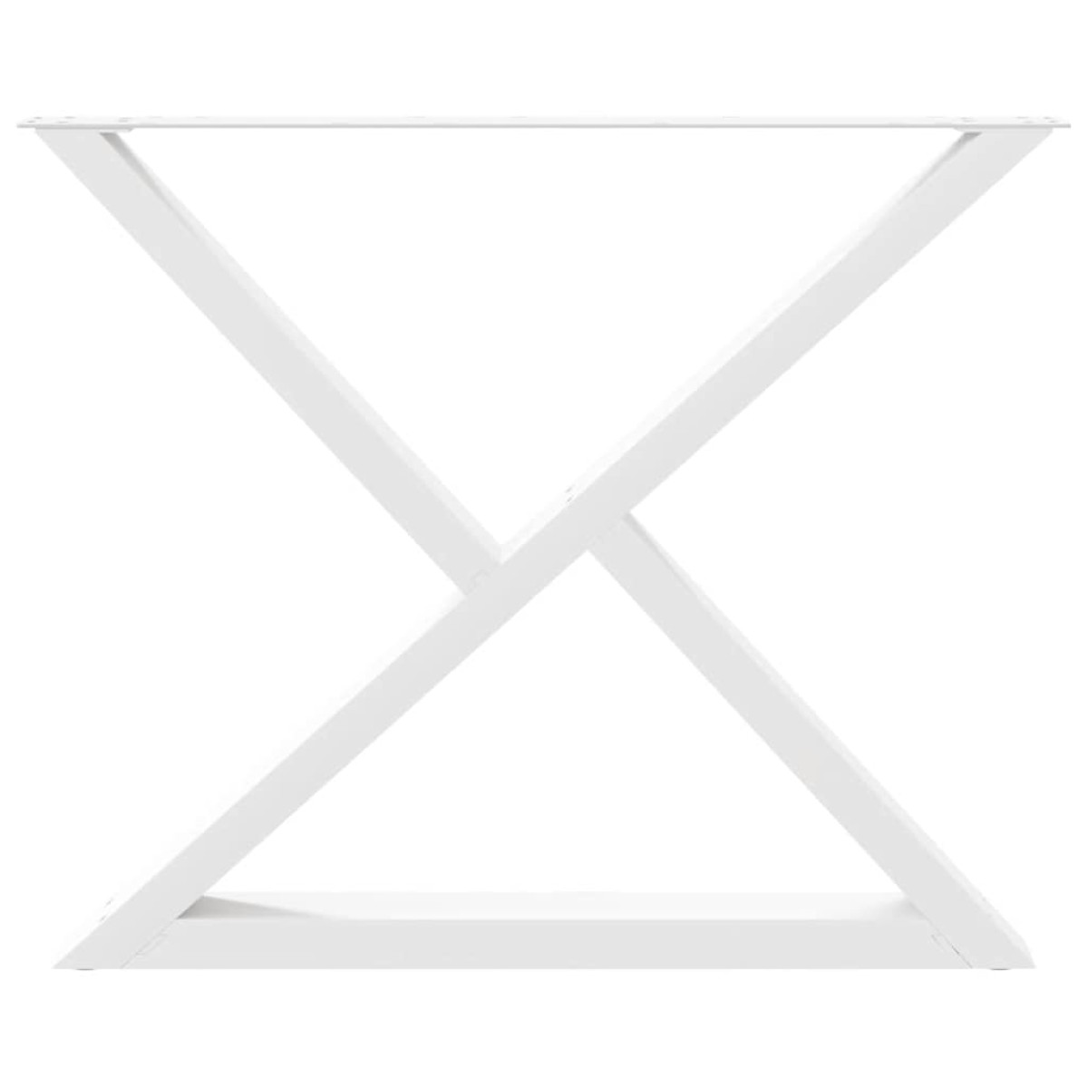 vidaXL Πόδια Τραπεζαρίας 2 τεμ. Λευκά 90x(72-73,3) εκ. Ατσάλι