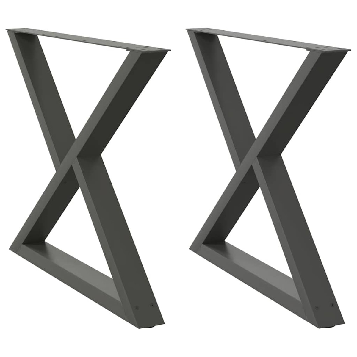 vidaXL Πόδια Τραπεζαρίας 2 τεμ. Ανθρακί 90x(72-73,3) εκ. Ατσάλι