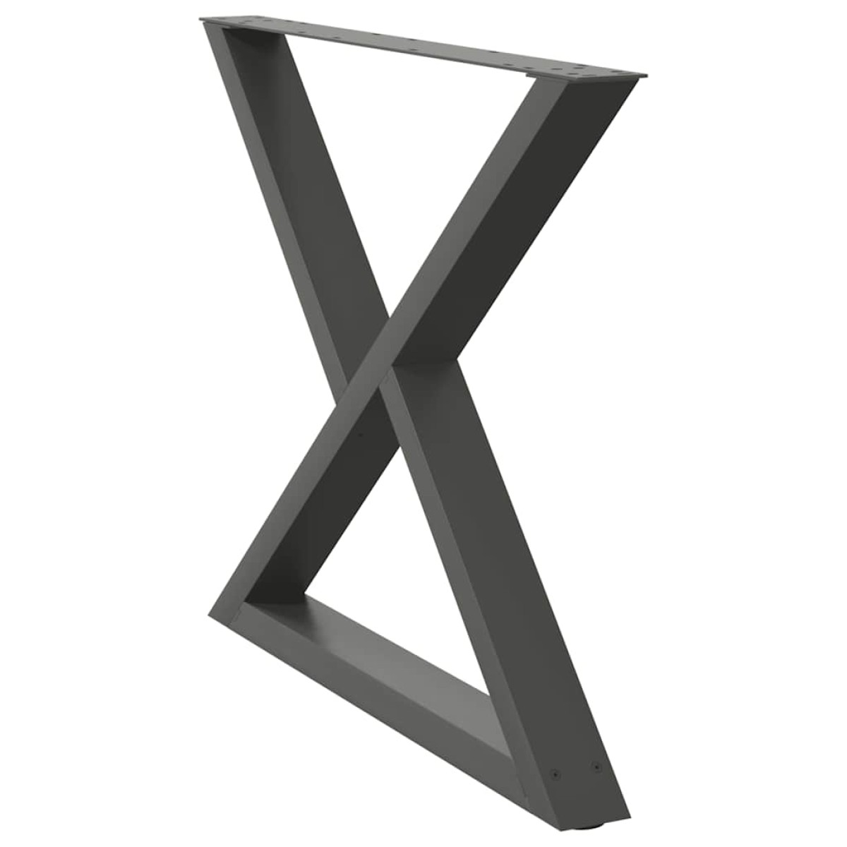 vidaXL Πόδια Τραπεζαρίας 2 τεμ. Ανθρακί 90x(72-73,3) εκ. Ατσάλι