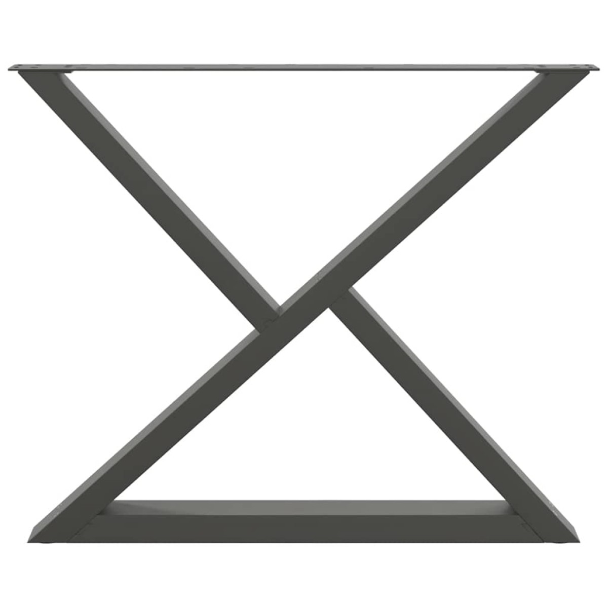 vidaXL Πόδια Τραπεζαρίας 2 τεμ. Ανθρακί 90x(72-73,3) εκ. Ατσάλι