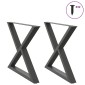 vidaXL Πόδια Τραπεζαρίας 2 τεμ. Ανθρακί 90x(72-73,3) εκ. Ατσάλι