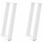 vidaXL Πόδια Κονσόλας σε Σχήμα U 2 τεμ. Λευκά 28x(72-73) εκ. Ατσάλι